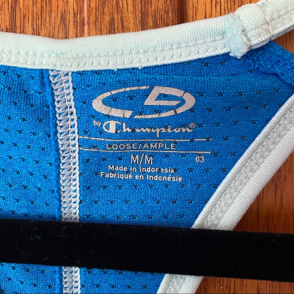 Champion Blue Racer Back Tank Top- Mesh Backing - Picture 3 of 7